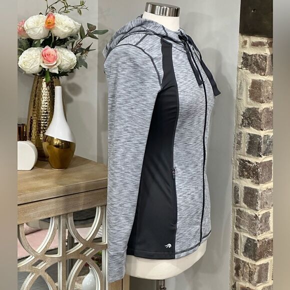 Ideology Women’s Active Space Dye Hooded Jacket in the Size Small in Gray Color - Picture 11 of 13